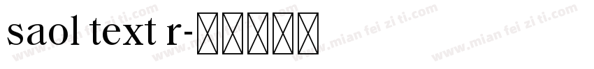 saol text r字体转换